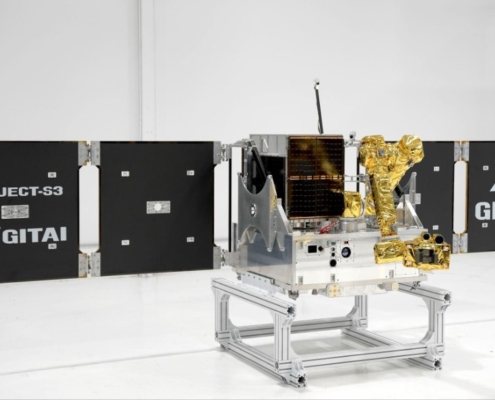 GITAI in-house developed satellite platform with robotic arm for on-orbit operations