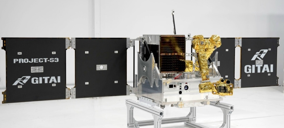 GITAI in-house developed satellite platform with robotic arm for on-orbit operations